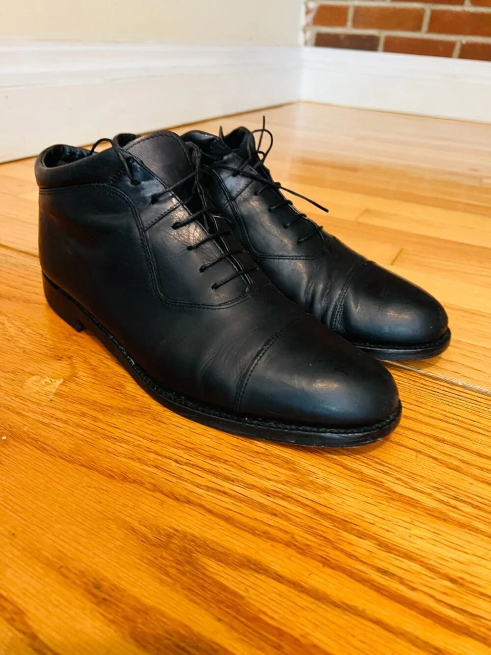 Domani Made In Italy By Johnston & Murphy black Calfskin Ankle-boot Size 9.5 M